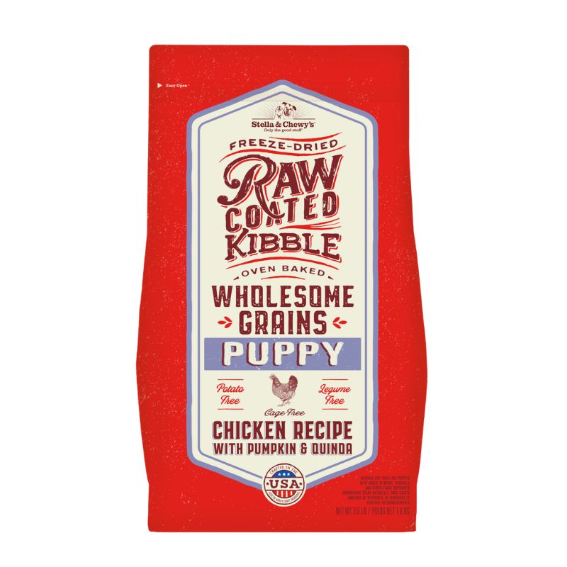 Stella & Chewy's Freeze-Dried Raw Coated Kibble Wholesome Grains Chicken Puppy Dry Dog Food [2 Size]
