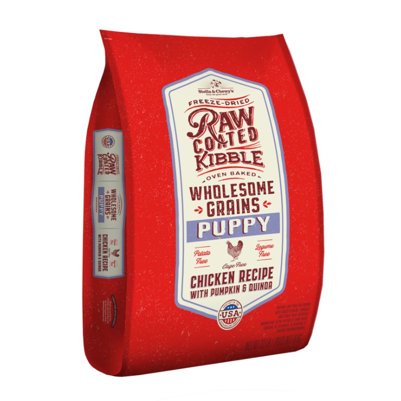 Stella & Chewy's Freeze-Dried Raw Coated Kibble Wholesome Grains Chicken Puppy Dry Dog Food [2 Size]