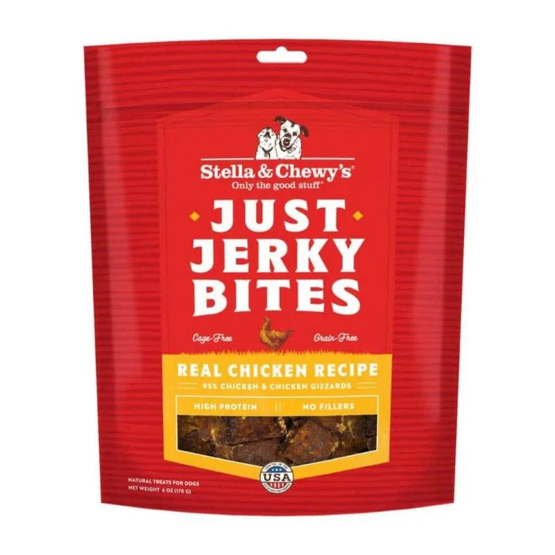 Stella & Chewy's Just Jerky Bites Real Chicken Recipe Jerky Grain-Free Dog Treats - 6 oz