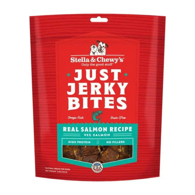 Stella & Chewy's Just Jerky Bites Real Salmon Recipe Jerky Grain-Free Dog Treats - 6 oz
