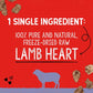 Stella & Chewy's Lamb Heart Single Ingredient Grain-Free Freeze-Dried Dog Treats - 3 oz