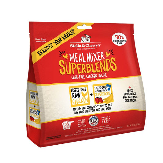 Stella & Chewy's Meal Mixer Superblends Chicken Grain-Free Freeze-Dried Raw Dog Food - 16 oz