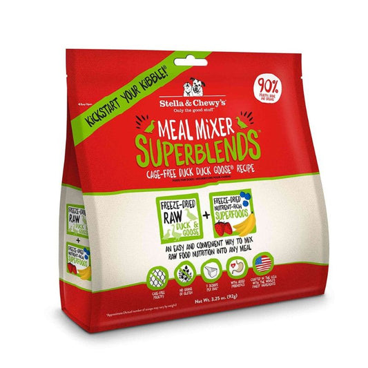 Stella & Chewy's Meal Mixer Superblends Duck Duck Goose Grain-Free Freeze-Dried Raw Dog Food - 16 oz