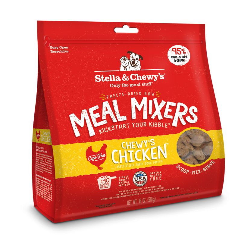 Stella & Chewy's Meal Mixers Chewy's Chicken Grain-Free Freeze-Dried Raw Dog Food [2 Size]