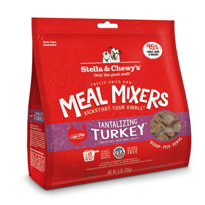 Stella & Chewy's Meal Mixers Tantalizing Turkey Grain-Free Freeze-Dried Raw Dog Food [2 Size]