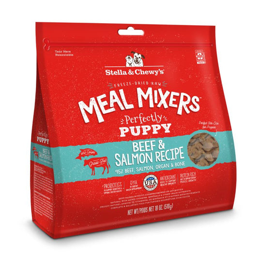 Stella & Chewy's Perfectly Puppy Beef & Salmon Meal Mixers Grain-Free Freeze-Dried Raw Dog Food - 18 oz