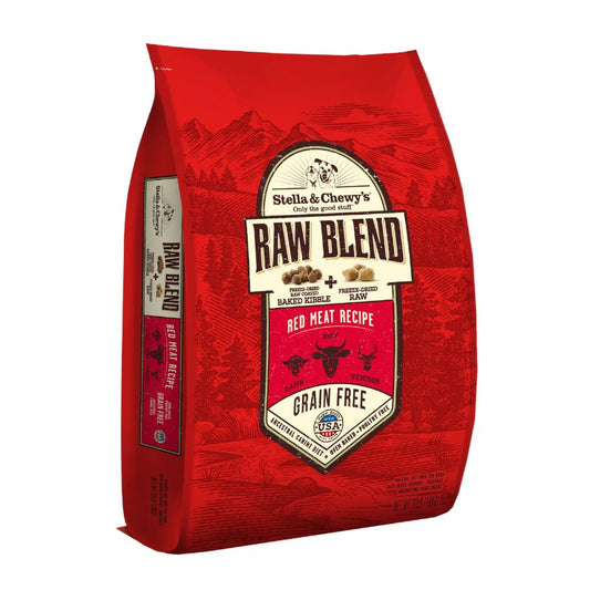 Stella & Chewy's Raw Blend Red Meat Kibble With Freeze-Dried Raw Grain-Free Dry Dog Food [2 Size]