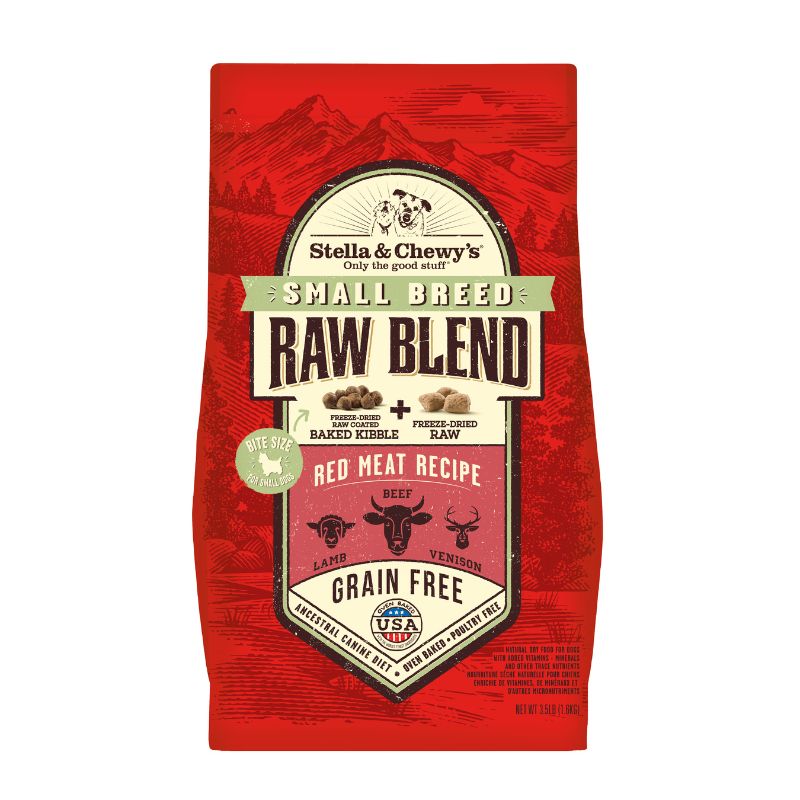 Stella & Chewy's Raw Blend Red Meat Kibble With Freeze-Dried Raw Small Breed Grain-Free Dry Dog Food [2 Size]