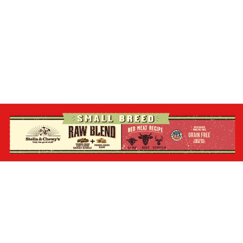 Stella & Chewy's Raw Blend Red Meat Kibble With Freeze-Dried Raw Small Breed Grain-Free Dry Dog Food [2 Size]