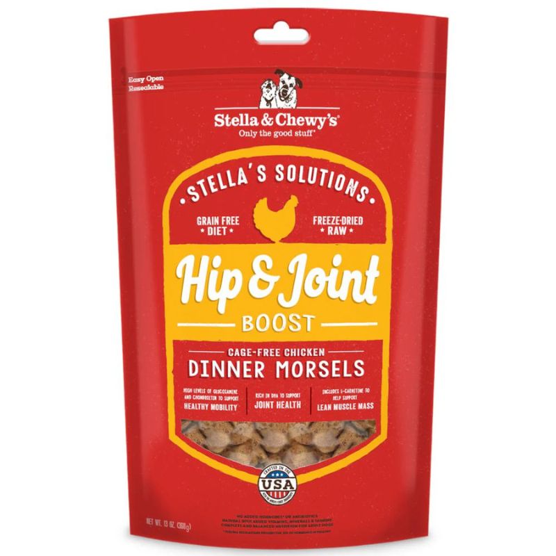 Stella & Chewy's Stella's Solutions Hip & Joint Boost Chicken Grain-Free Freeze-Dried Raw Dog Food [2 Size]