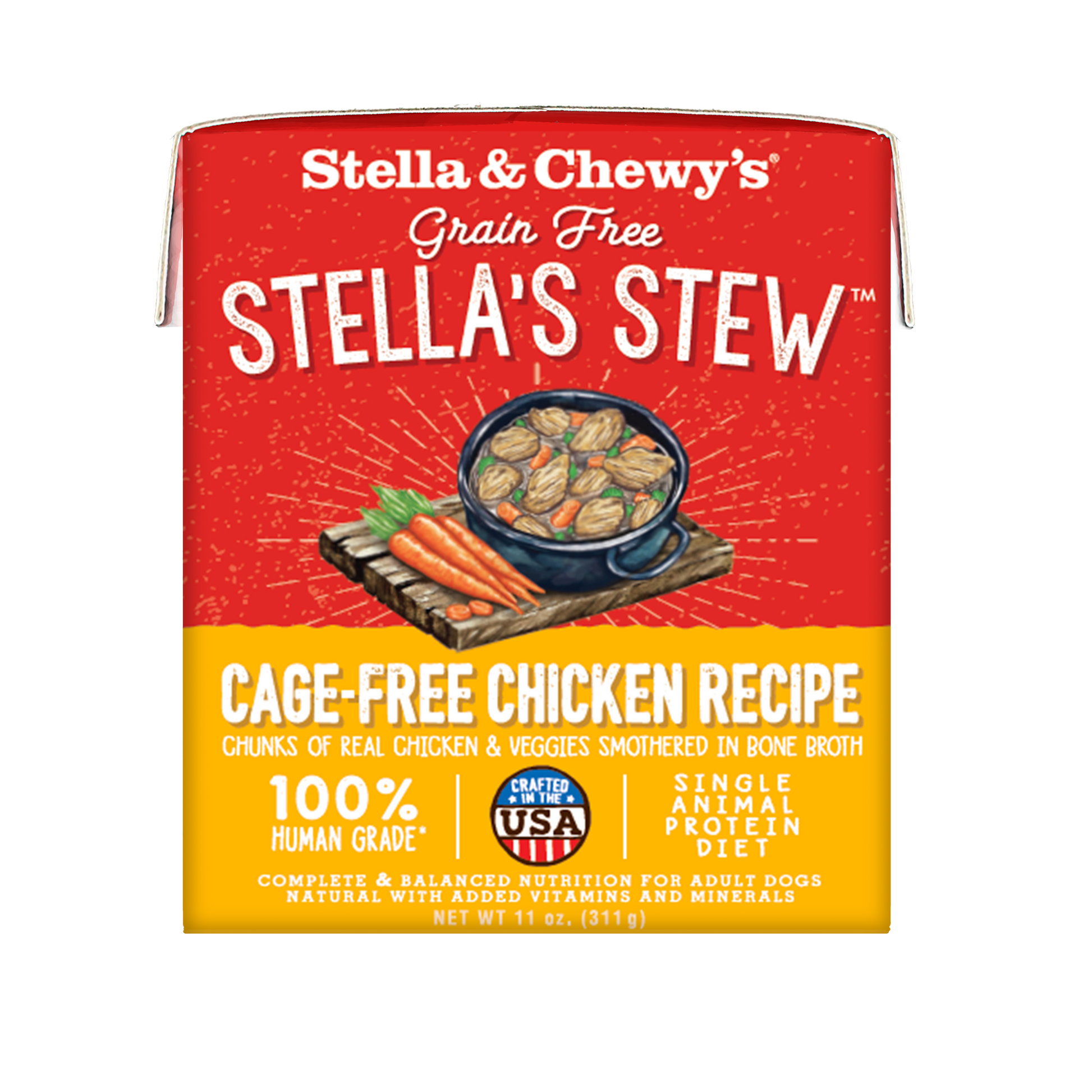 Stella & Chewy's Stew Cage-free Chicken Recipe Wet Dog Food
