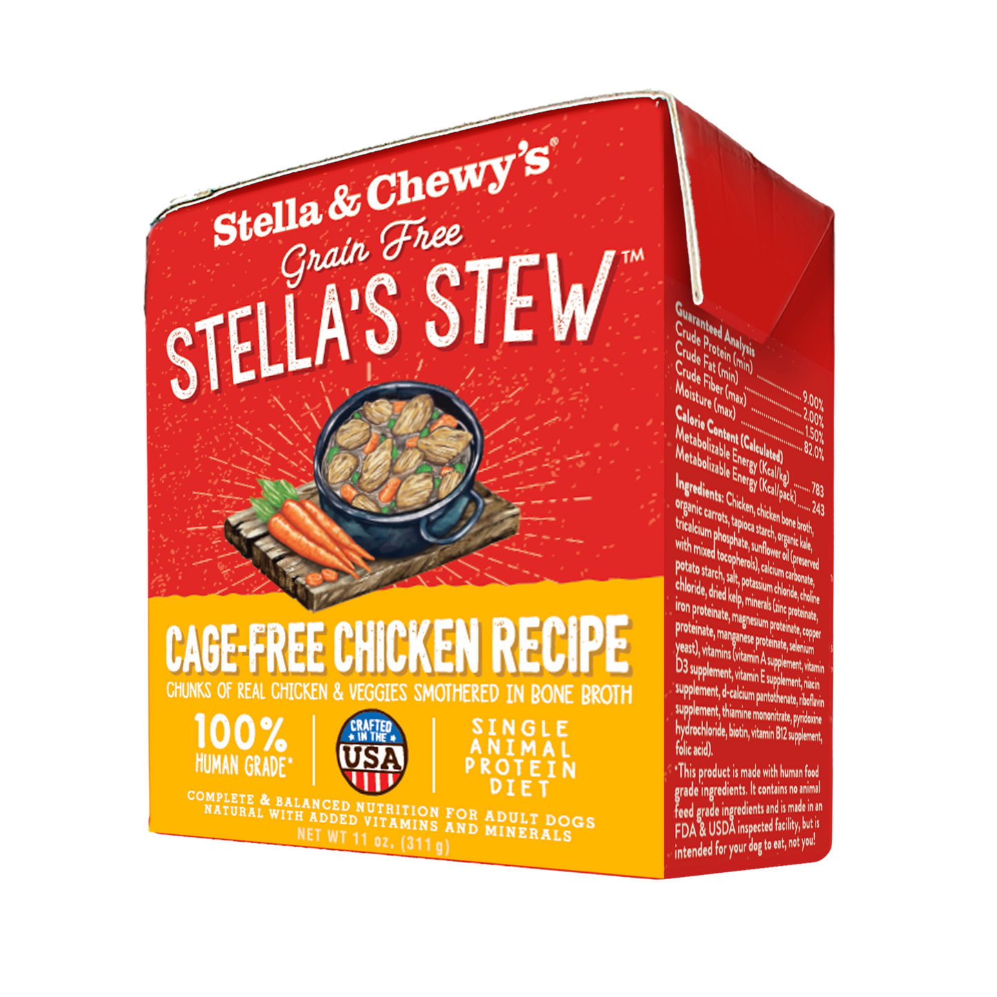 Stella & Chewy's Stew Cage-free Chicken Recipe Wet Dog Food