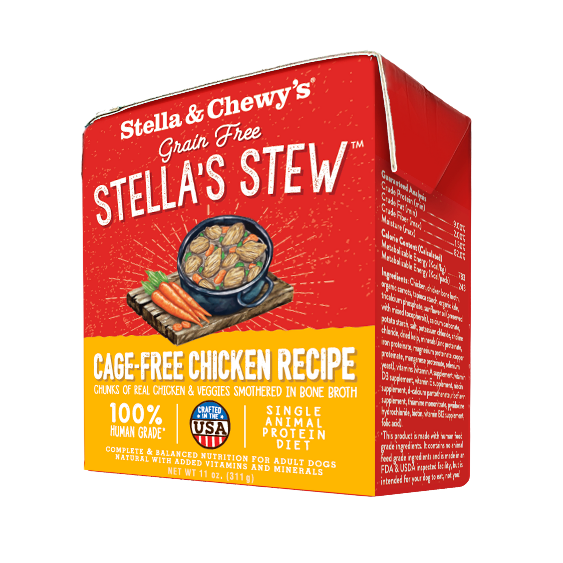 Stella & Chewy's Stew Cage-free Chicken Recipe Wet Dog Food