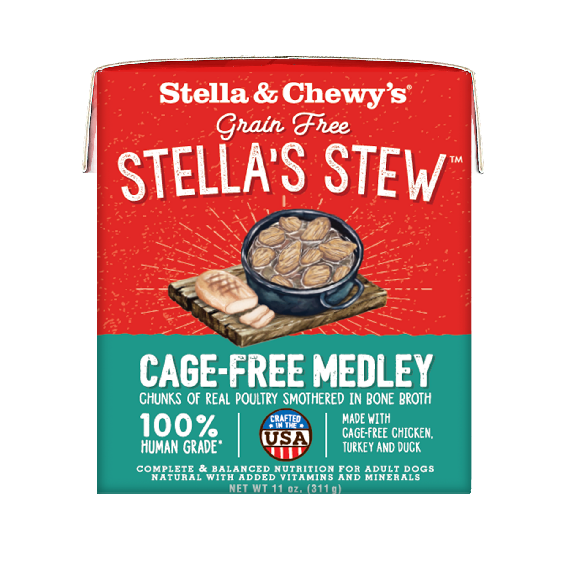 Stella & Chewy's Stew Cage-free Medley Recipe Wet Dog Food