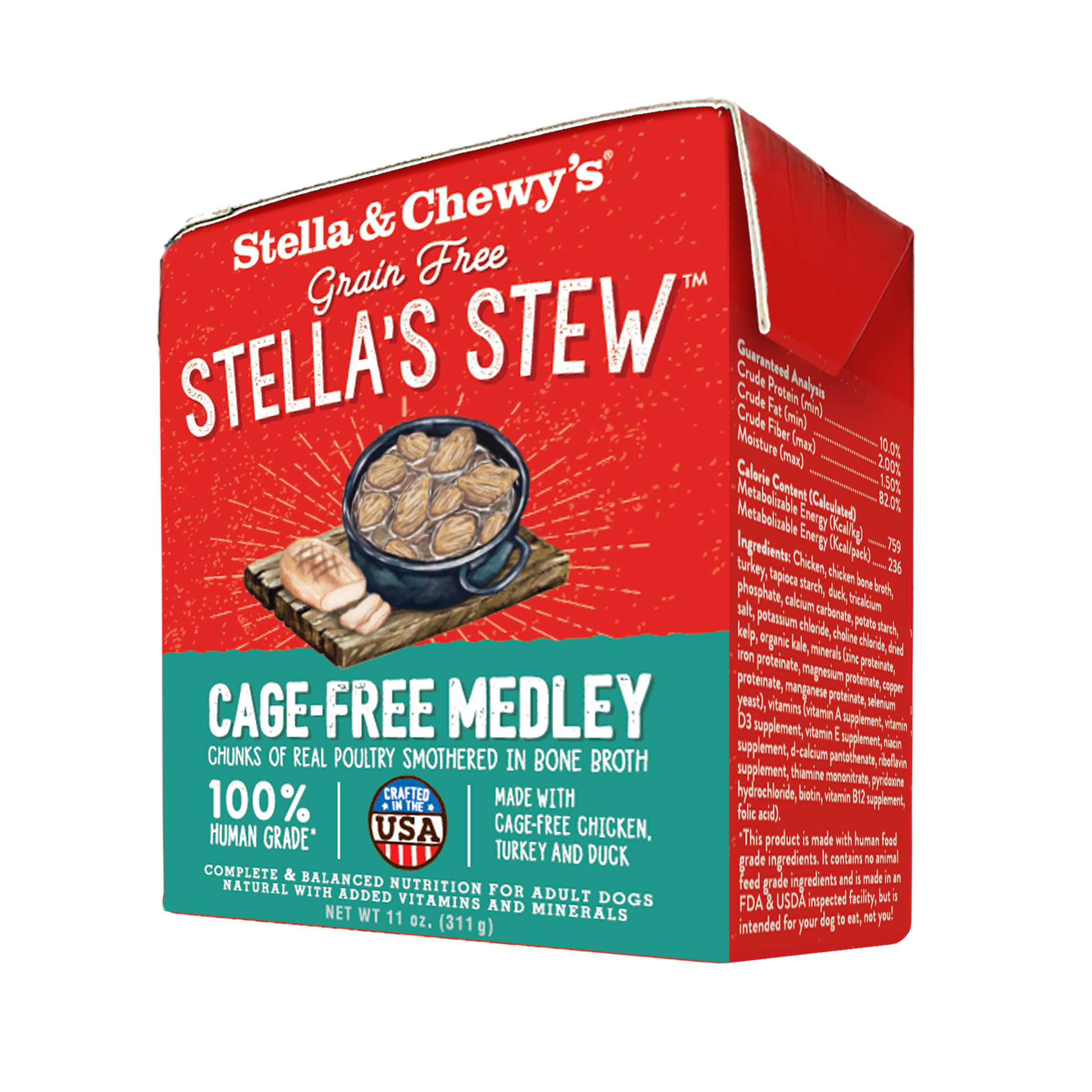 Stella & Chewy's Stew Cage-free Medley Recipe Wet Dog Food