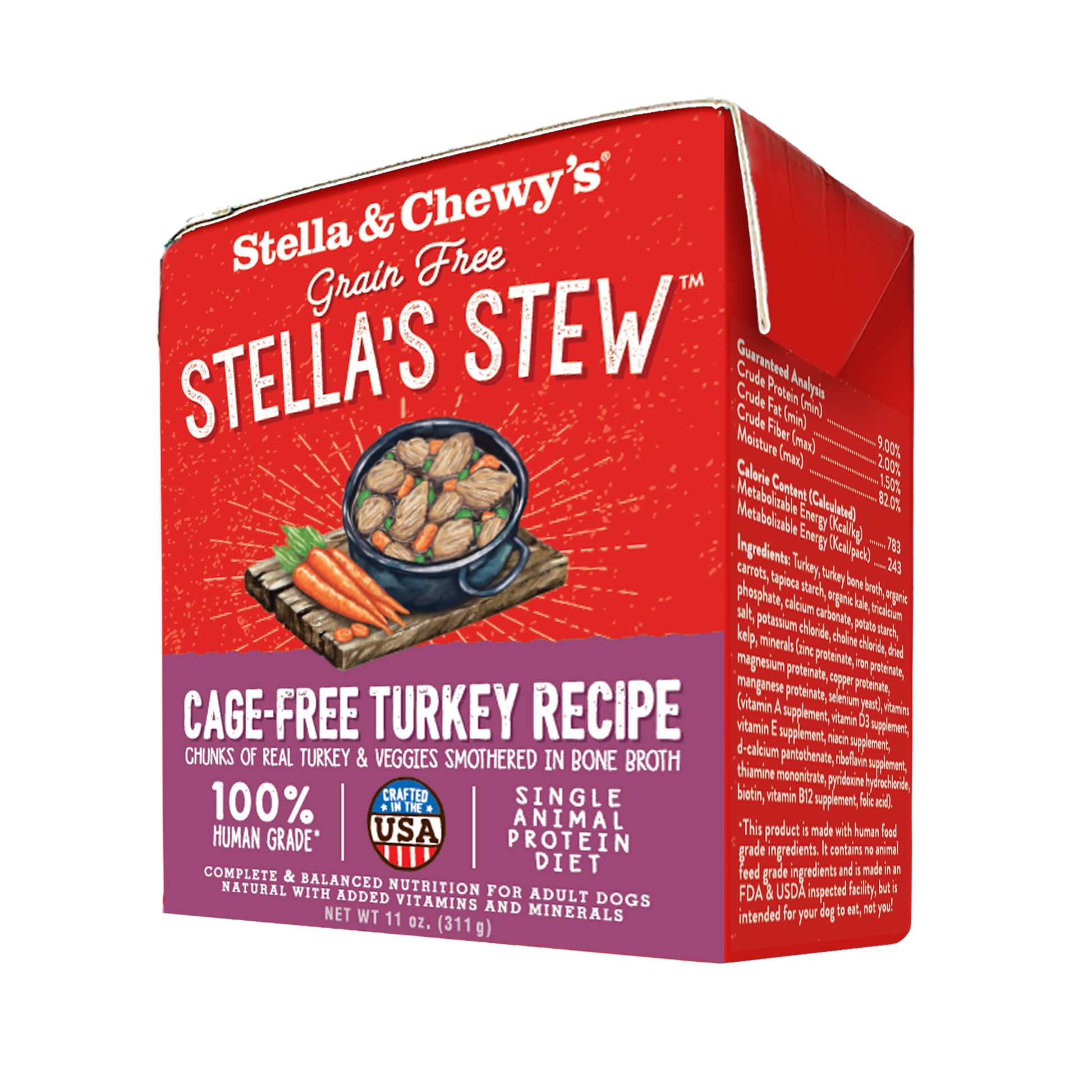 Stella & Chewy's Stew Cage-free Turkey Recipe Wet Dog Food