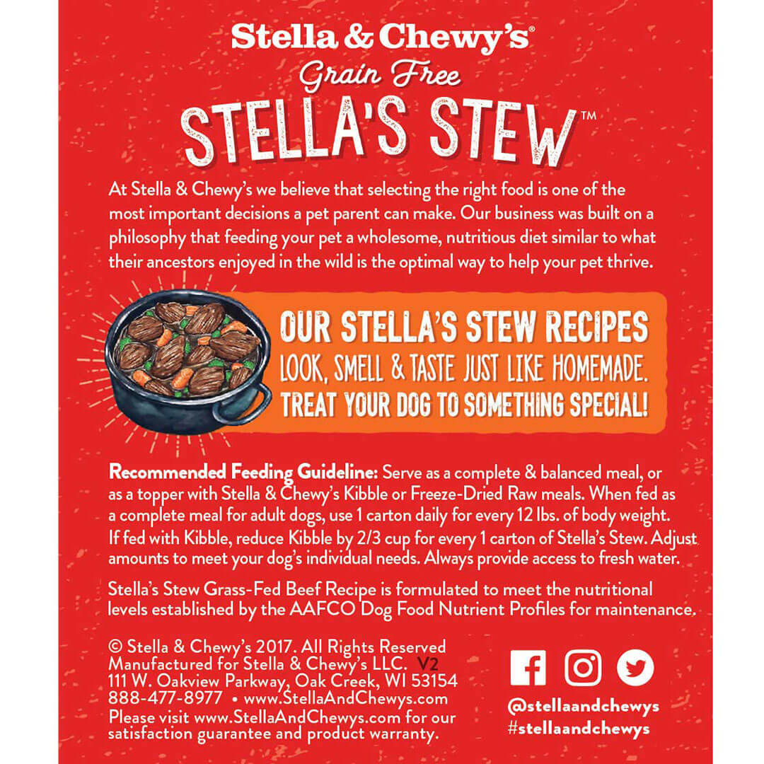 Stella & Chewy's Stew Grass-fed Beef Dog Food