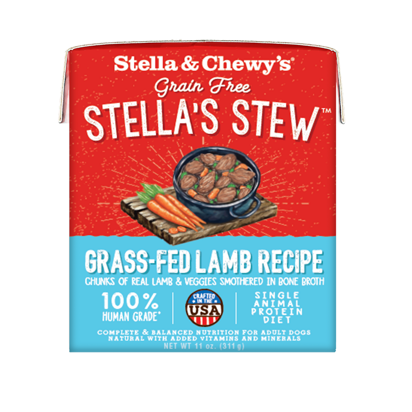 Stella & Chewy's Stew Grass-fed Lamb Recipe Wet Dog Food