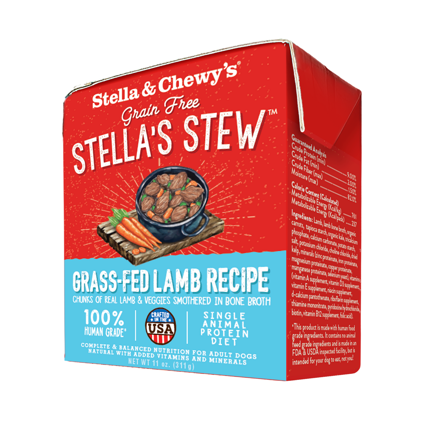 Stella & Chewy's Stew Grass-fed Lamb Recipe Wet Dog Food
