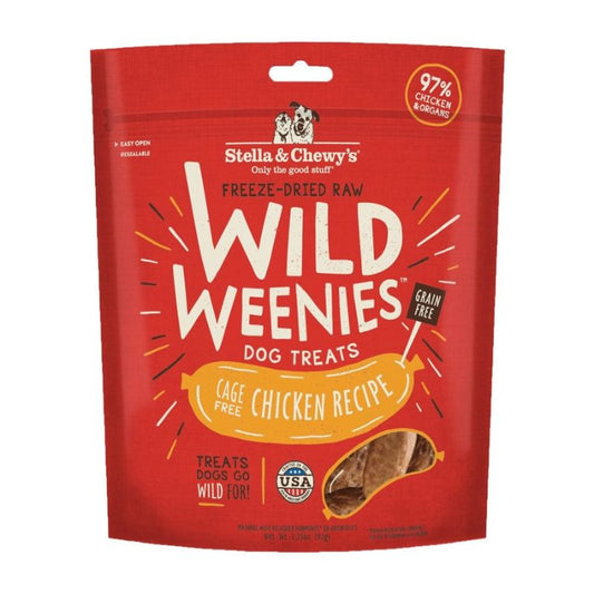Stella & Chewy's Wild Weenies Chicken Recipe Grain-Free Freeze-Dried Dog Treats - 3.25 oz