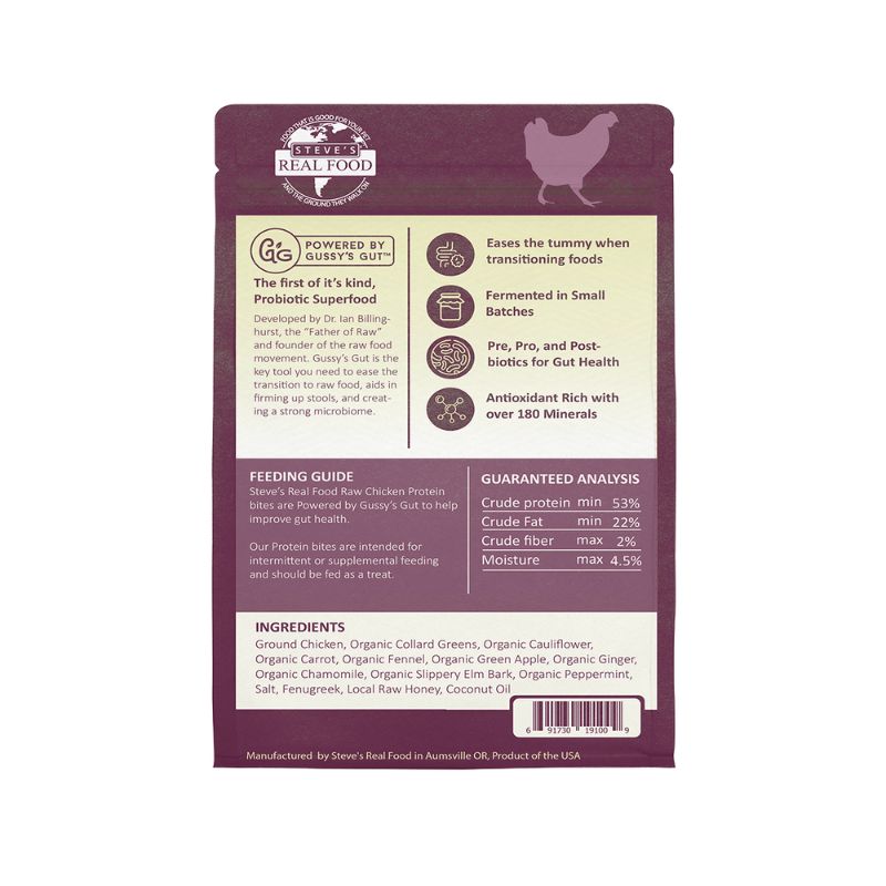 Steve's Real Food Freeze Dried Chicken Probiotics Protein Bites - 4 oz