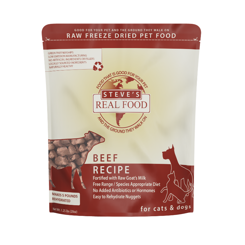 Steve's Real Food Freeze Dried Raw 20oz - Beef