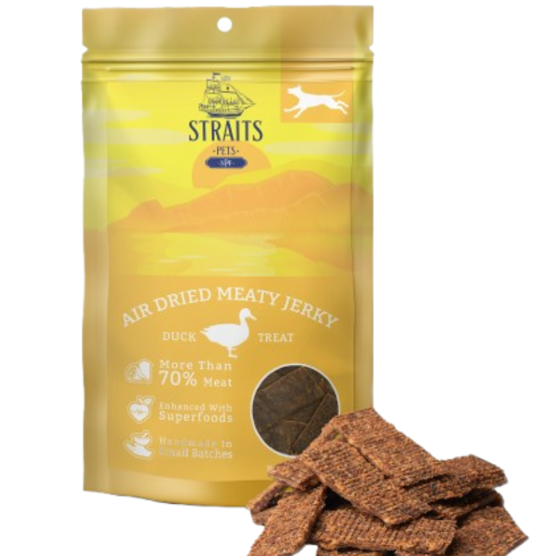 Straits Pets Air Dried Meaty Jerky Duck For Dogs - 100g