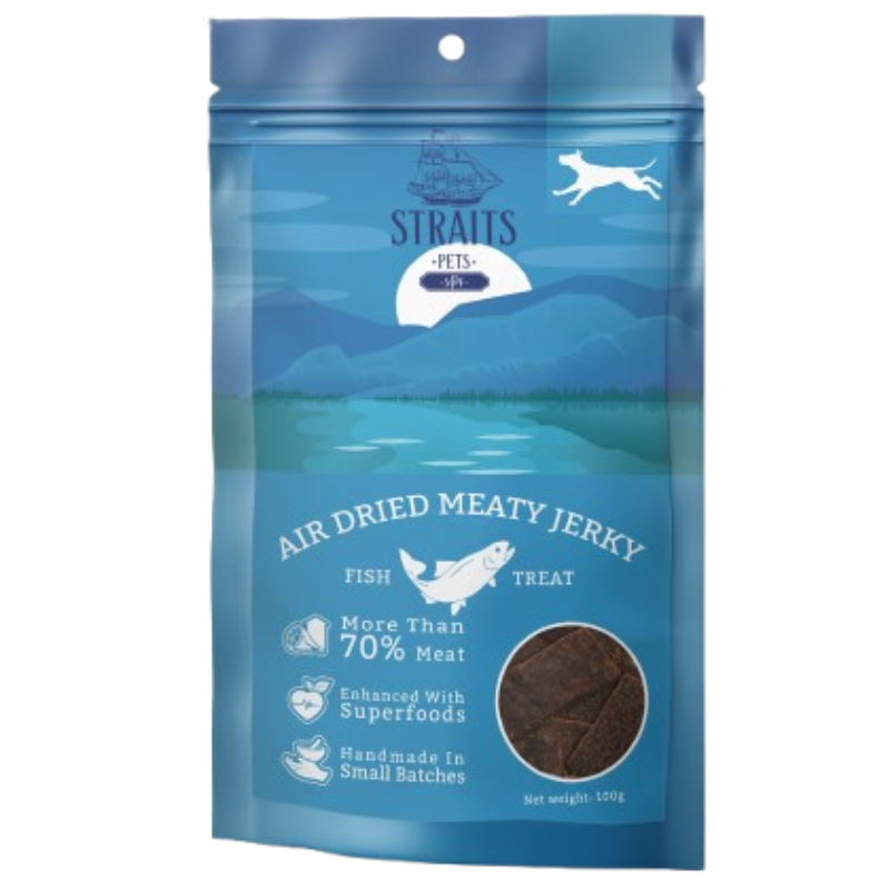 Straits Pets Air Dried Meaty Jerky Fish For Dogs - 100g