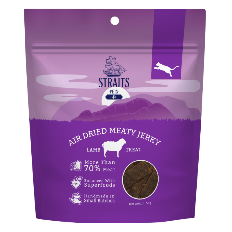 Straits Pets Air Dried Meaty Jerky Lamb Cat - 50g
