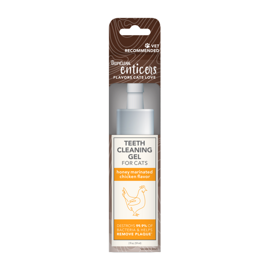 Tropiclean Enticers Honey Marinated Chicken Flavor Teeth Cleaning Gel For Cats 2oz