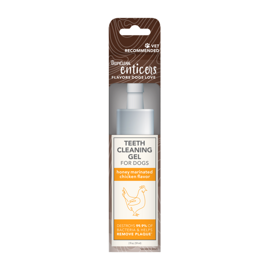 Tropiclean Enticers Honey Marinated Chicken Flavor Teeth Cleaning Gel For Dogs 2oz