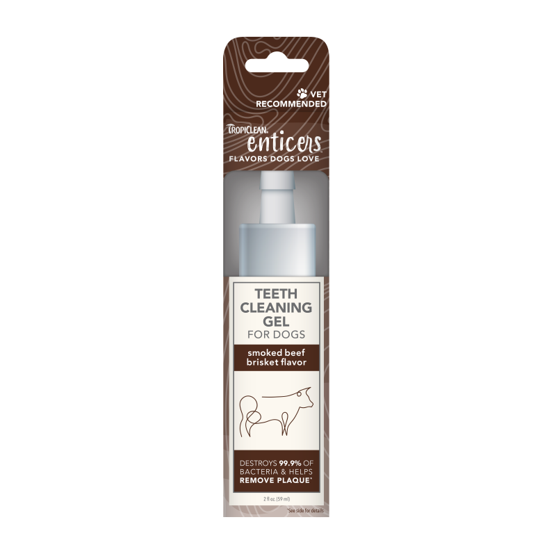 Tropiclean Enticers Smoked Beef Brisket Flavor Teeth Cleaning Gel For Dogs 2oz