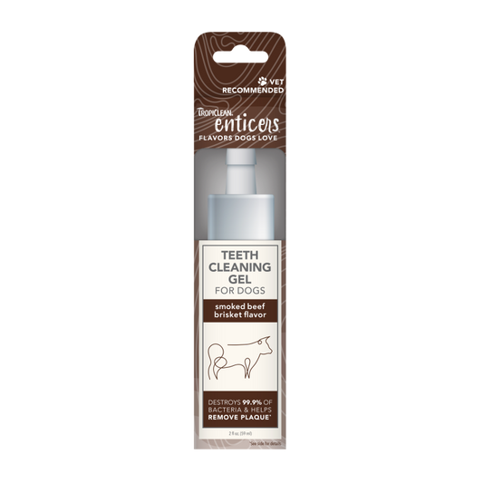 Tropiclean Enticers Smoked Beef Brisket Flavor Teeth Cleaning Gel For Dogs 2oz