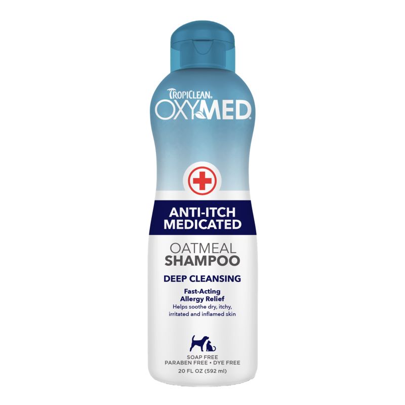 Tropiclean OxyMed Anti-Itch Medicated Oatmeal Shampoo for Cats & Dogs 592ml