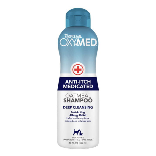 Tropiclean OxyMed Anti-Itch Medicated Oatmeal Shampoo for Cats & Dogs 592ml