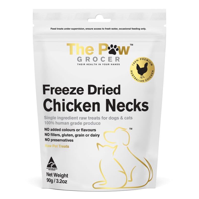 The Paw Grocer Chicken Necks Freeze-Dried Treats 90g