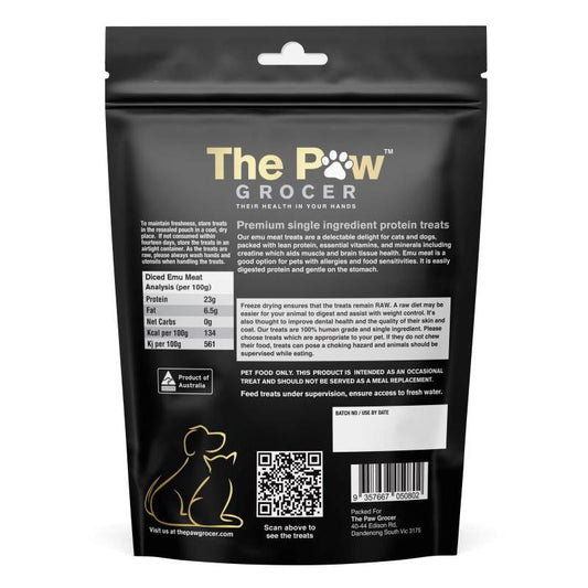The Paw Grocer Emu Meat Freeze-Dried Treats 72g