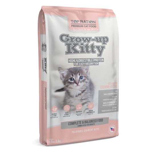 Top Ration Grow-Up Kitty Kitten Dry Cat Food [3 Sizes]