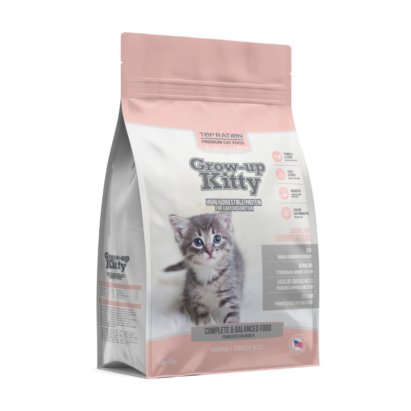 Top Ration Grow-Up Kitty Kitten Dry Cat Food [3 Sizes]