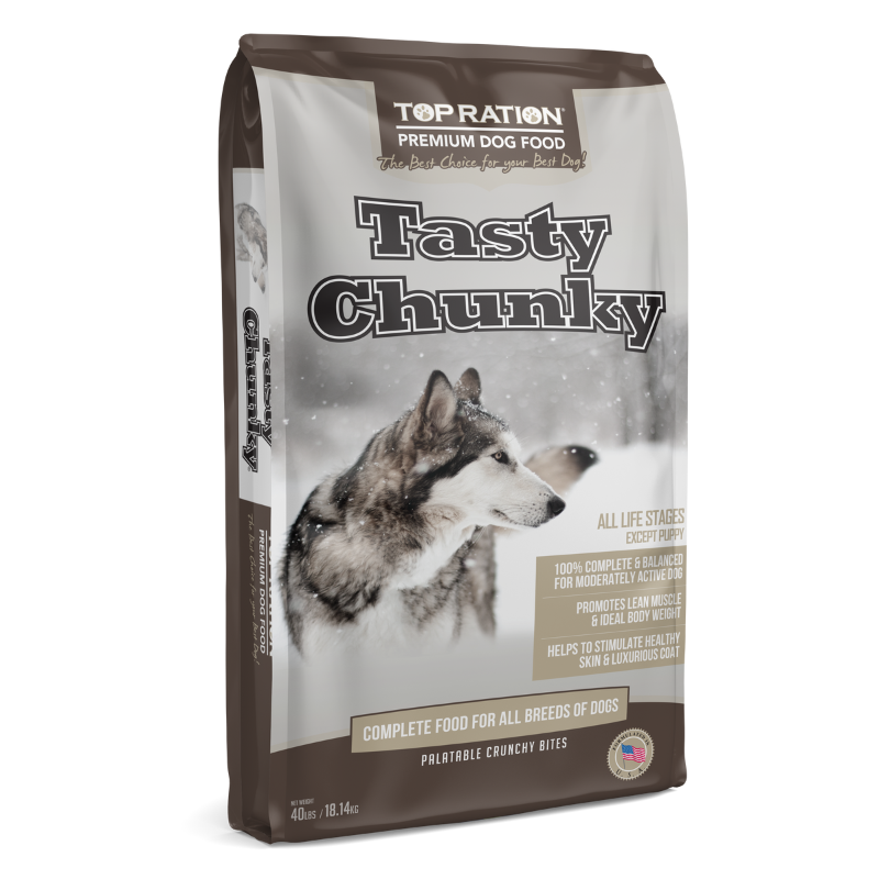 Top Ration Tasty Chunky Dry Dog Food [4 Sizes]