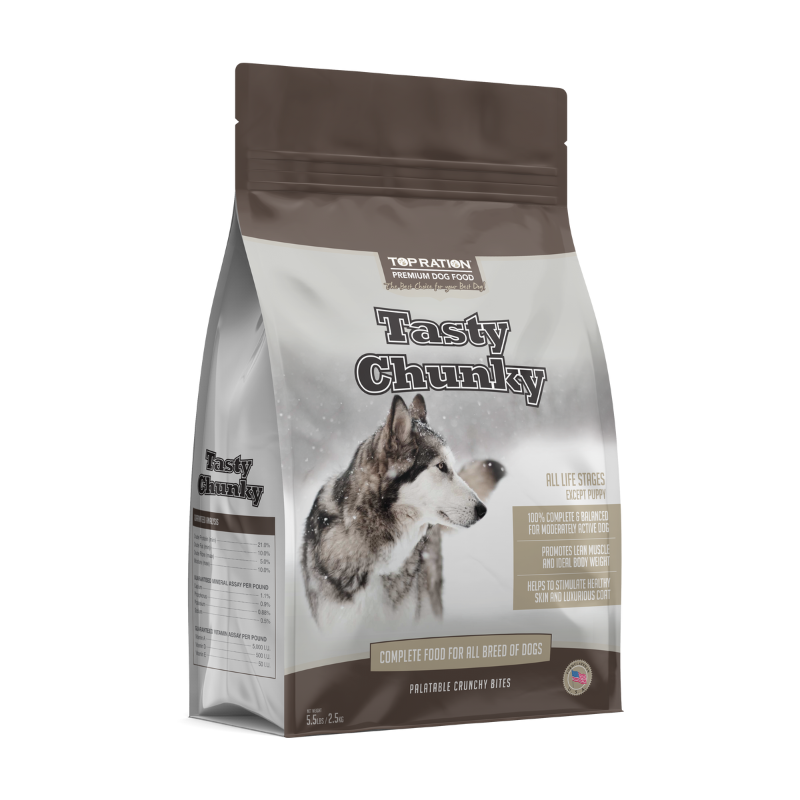 Top Ration Tasty Chunky Dry Dog Food [4 Sizes]