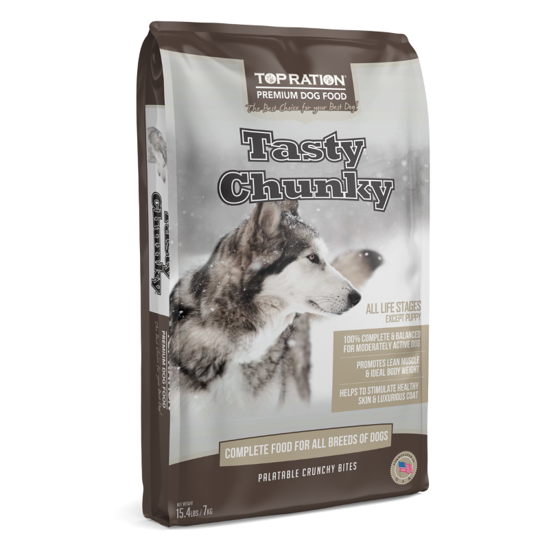 Top Ration Tasty Chunky Dry Dog Food [4 Sizes]