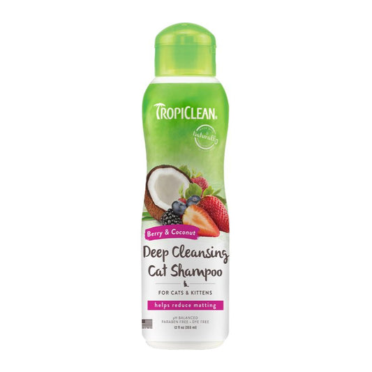 TropiClean Berry & Coconut Deep Cleansing Cat Shampoo 12oz