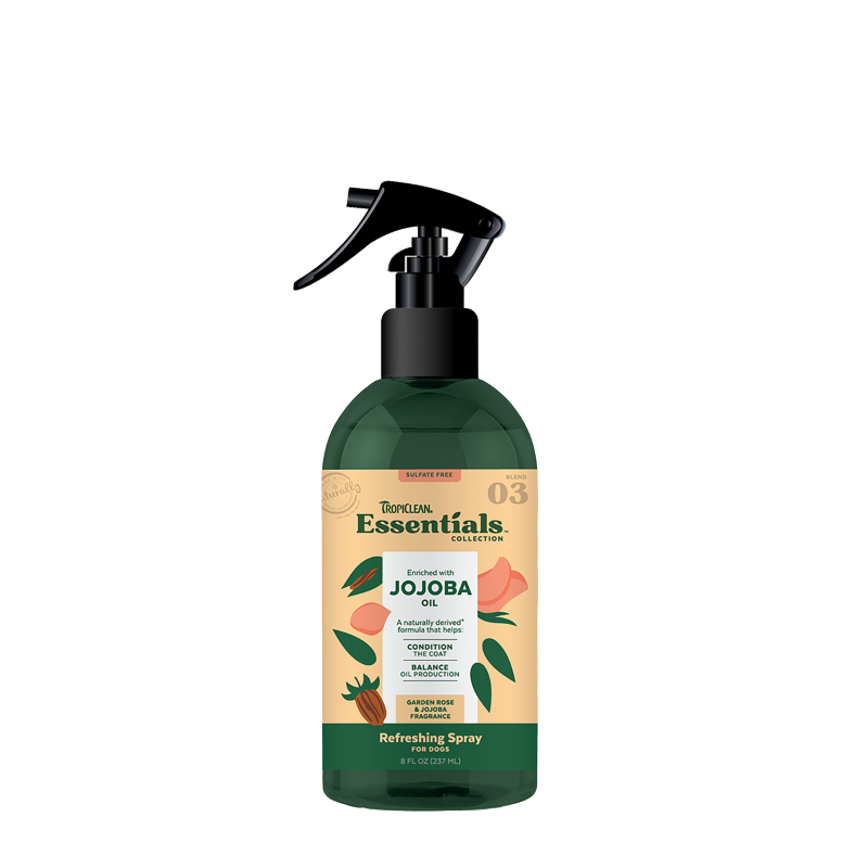 TropiClean Essentials Jojoba Oil Deodorizing Dog Spray 8oz