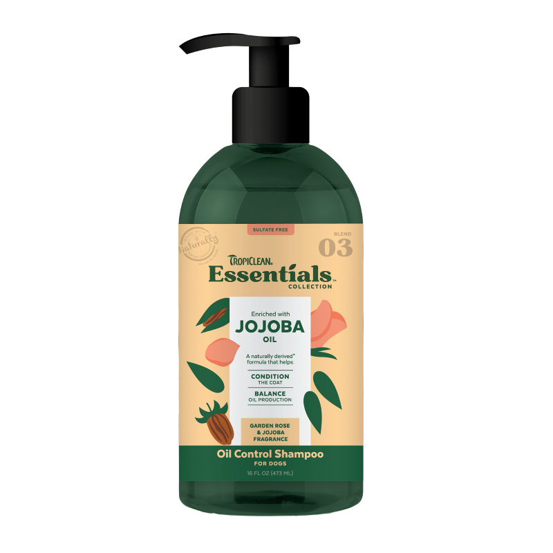 TropiClean Essentials Jojoba Oil Shampoo for Dogs 16oz