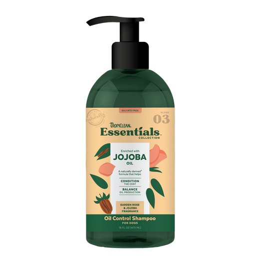 TropiClean Essentials Jojoba Oil Shampoo for Dogs 16oz