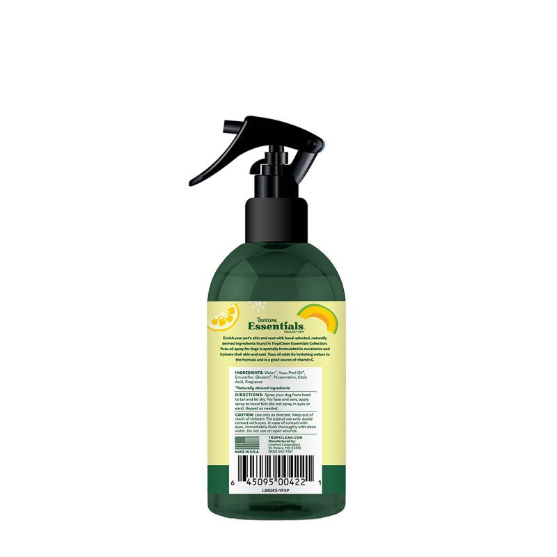 TropiClean Essentials Yuzu Fruit Deodorizing Spray 8oz