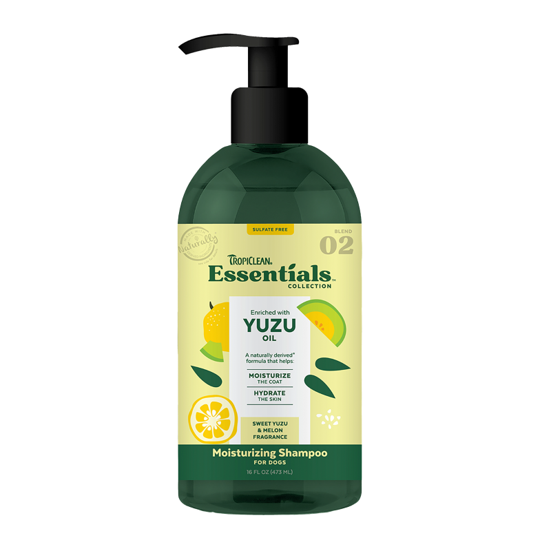 TropiClean Essentials Yuzu Fruit Shampoo for Dogs 16oz