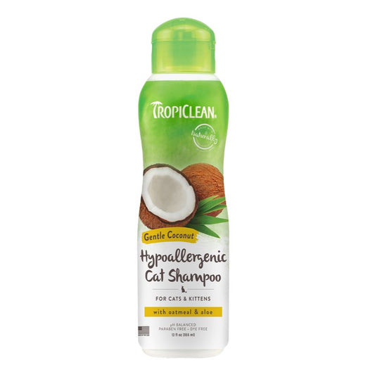 TropiClean Gentle Coconut Hypoallergenic Cat Shampoo 12oz