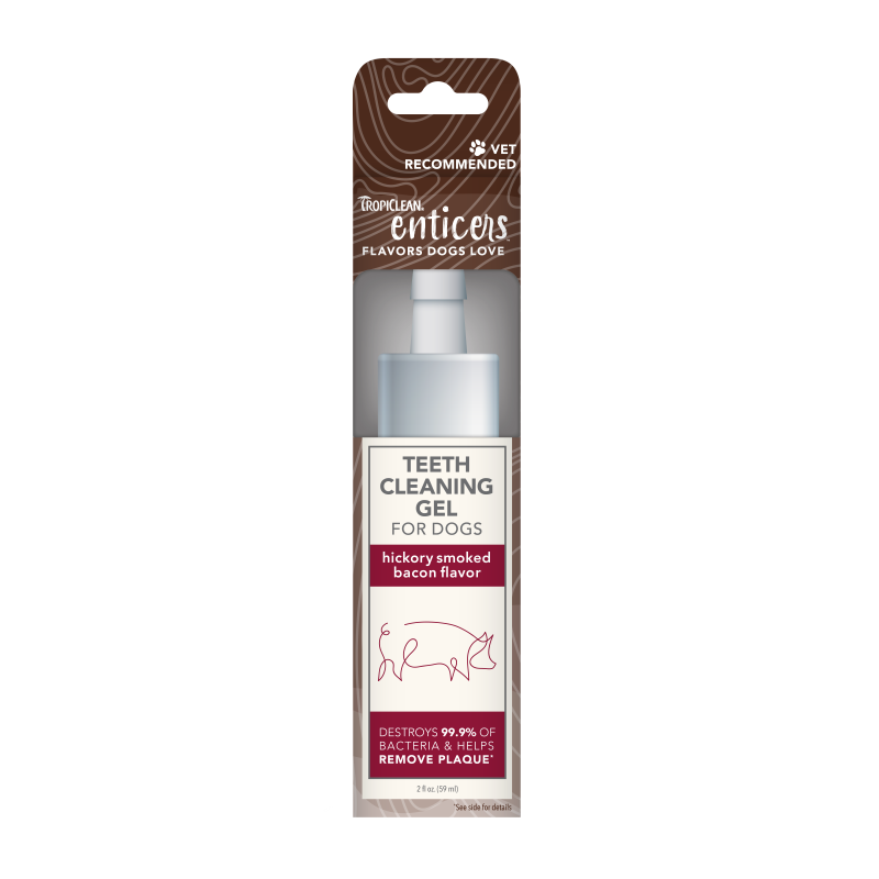 Tropiclean Enticers Hickory Smoked Bacon Flavor Teeth Cleaning Gel For Dogs 2oz